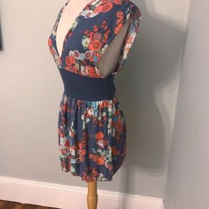 Free People Sleeveless Plunge Top with Tie Belt